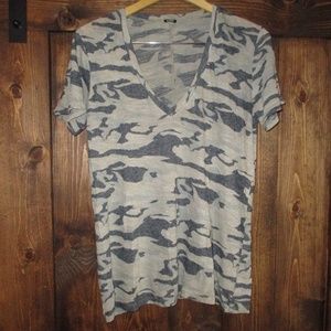 Monroe Camo Pale V-Neck Shirt